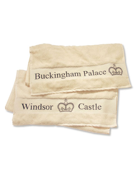 Handtuch-Set Baumwolle mit Royal Homes-Stickerei