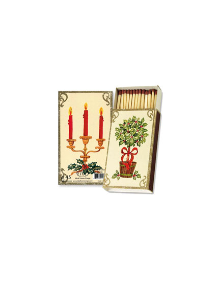 Streichholzschachtel mit Weihnachtsmotiv