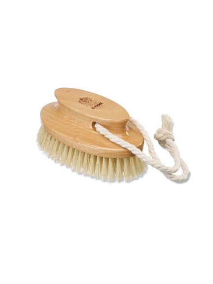 Runde Dusch-Peeling-B�rste aus Buchenholz mit Naturborsten