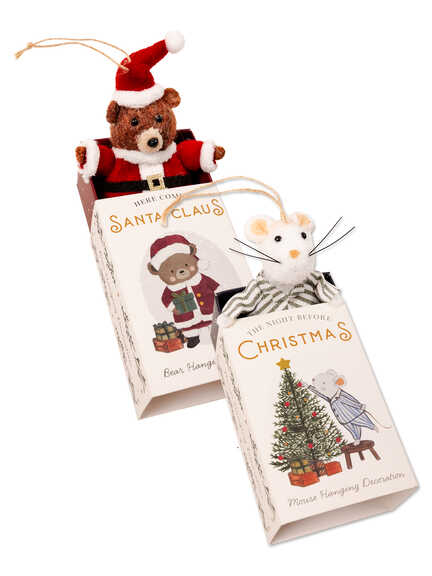 Weihnachtsanh�nger Santa Claus & Mouse 2er-Set