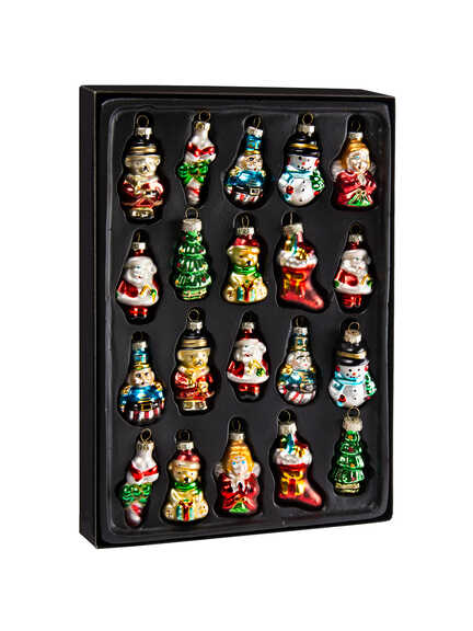 20 kleine Weihnachtsanh�nger aus Glas