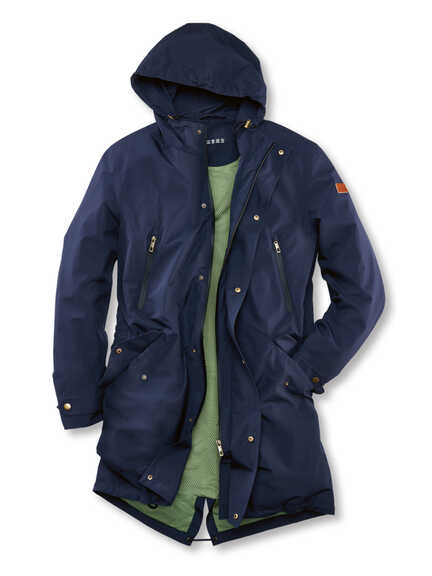 Dunkelblauer Regenparka f�r Herren