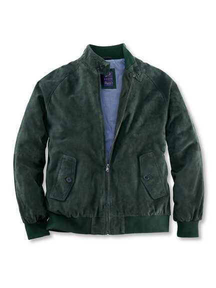 Leder-Blouson aus Ziegenvelours