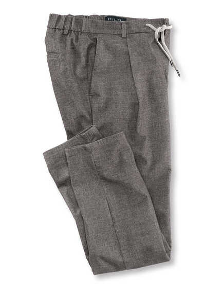 Graue Relaxhose im Chino Style