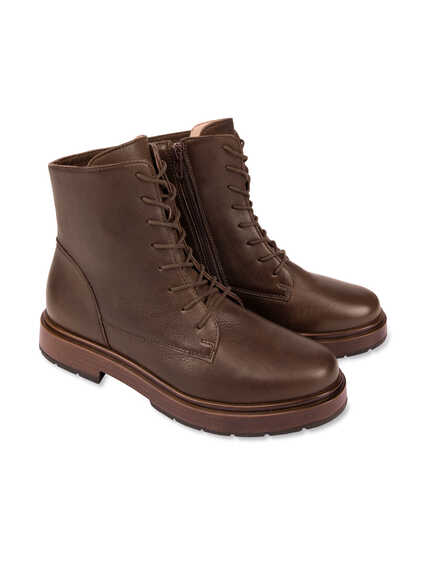 Schn�rstiefel aus Nappaleder
